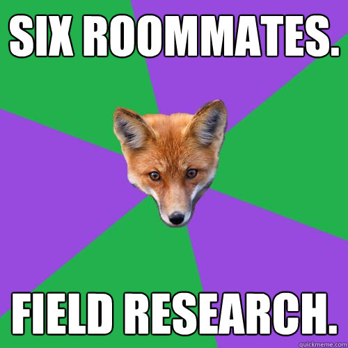 Six roommates. Field research. - Six roommates. Field research.  Anthropology Major Fox