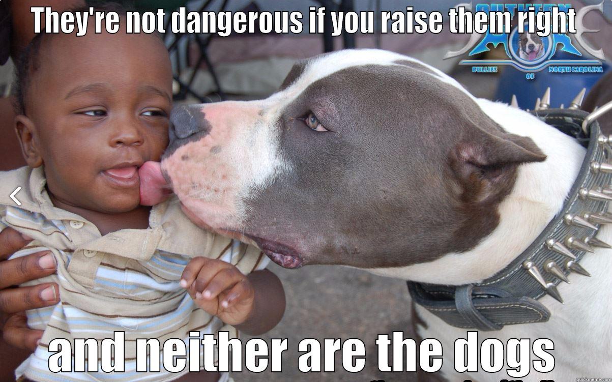 THEY'RE NOT DANGEROUS IF YOU RAISE THEM RIGHT AND NEITHER ARE THE DOGS Misc