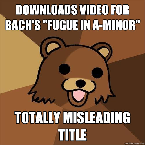 Downloads video for Bach's 