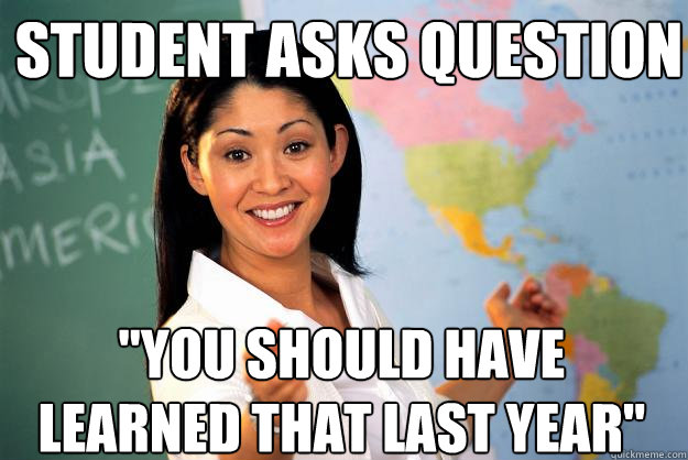 Student asks question  
