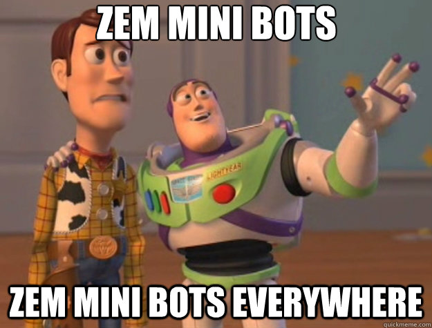 Zem Mini Bots Zem Mini Bots everywhere - Zem Mini Bots Zem Mini Bots everywhere  Toy Story