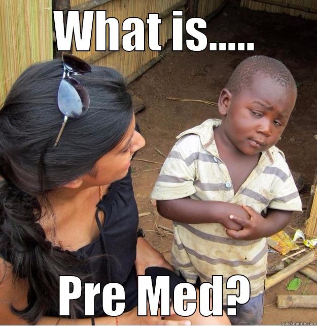 WHAT IS..... PRE MED? Skeptical Third World Kid