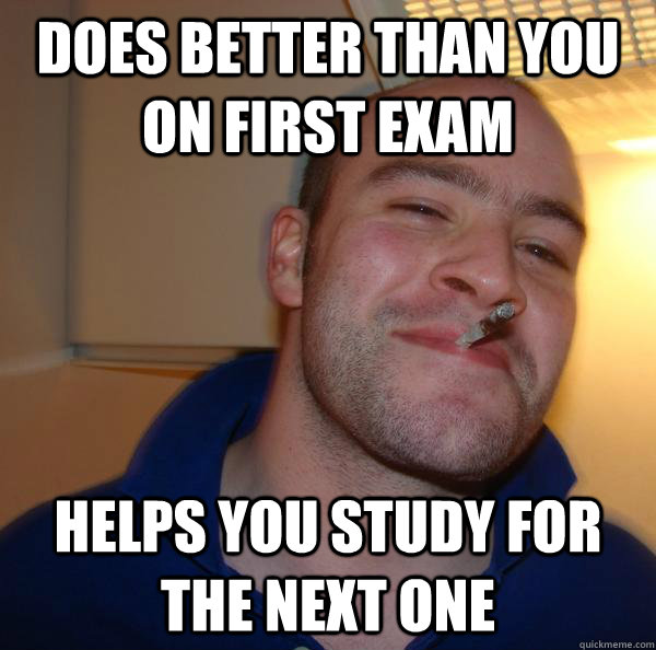 Does Better Than You on First Exam Helps you Study for the next one - Does Better Than You on First Exam Helps you Study for the next one  Misc