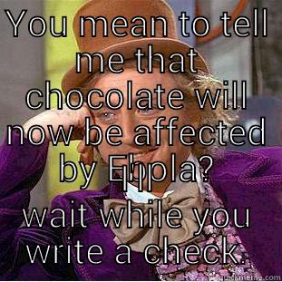 Chocolate scare - YOU MEAN TO TELL ME THAT CHOCOLATE WILL NOW BE AFFECTED BY EBOLA? I'LL WAIT WHILE YOU WRITE A CHECK. Creepy Wonka