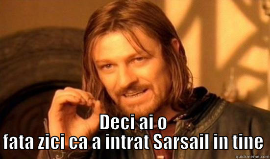  DECI AI O FATA ZICI CA A INTRAT SARSAIL IN TINE Boromir