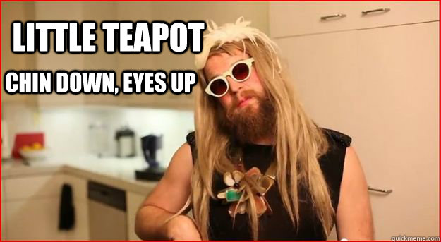 Little Teapot Chin down, eyes up - Little Teapot Chin down, eyes up  Little Teapot