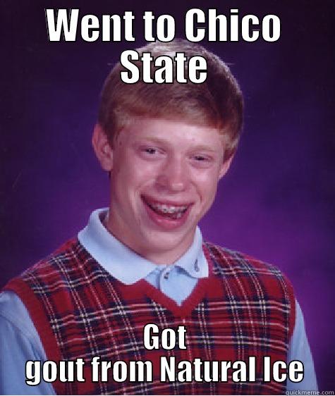 CSU Gout - WENT TO CHICO STATE GOT GOUT FROM NATURAL ICE Bad Luck Brian