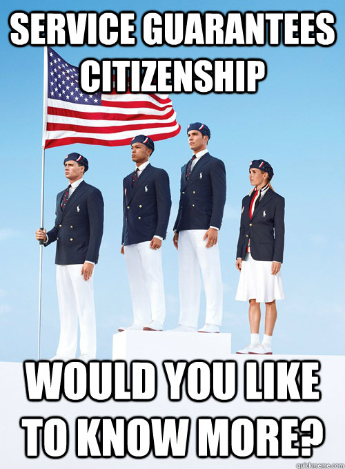 SERVICE GUARANTEES CITIZENSHIP WOULD YOU LIKE TO KNOW MORE? TEAM USA