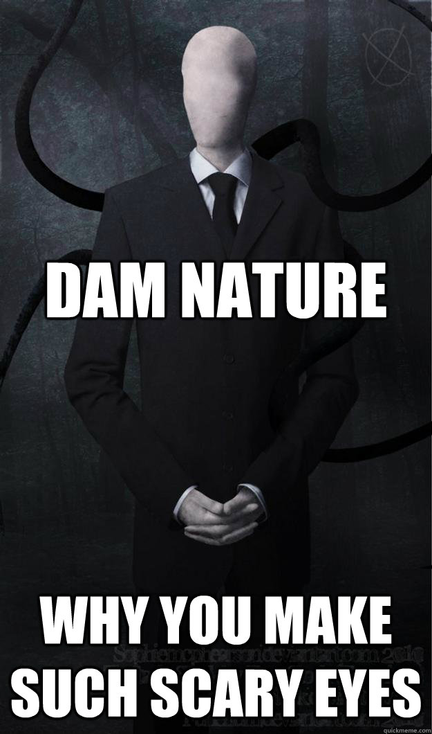 DAM NATURE WHY YOU MAKE SUCH SCARY EYES  Slenderman