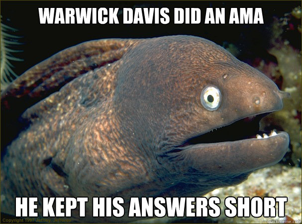 Warwick Davis did an AMA He kept his answers short - Warwick Davis did an AMA He kept his answers short  Bad Joke Eel