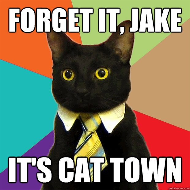 FORGET IT, JAKE IT'S CAT TOWN  Business Cat