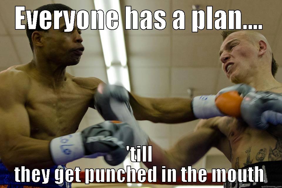 Famous Tyson Quote  - EVERYONE HAS A PLAN.... 'TILL THEY GET PUNCHED IN THE MOUTH Misc