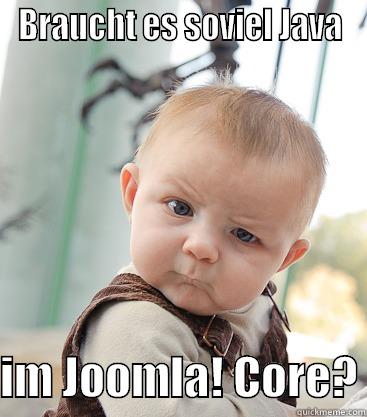 BRAUCHT ES SOVIEL JAVA  IM JOOMLA! CORE? skeptical baby