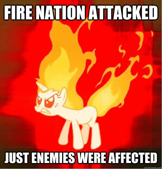 fire nation attacked just enemies were affected   