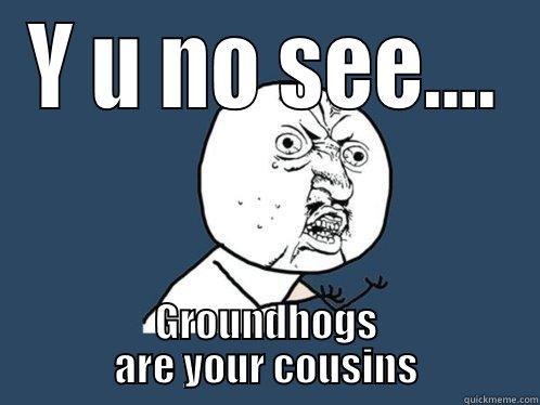 Y U NO SEE.... GROUNDHOGS ARE YOUR COUSINS Y U No