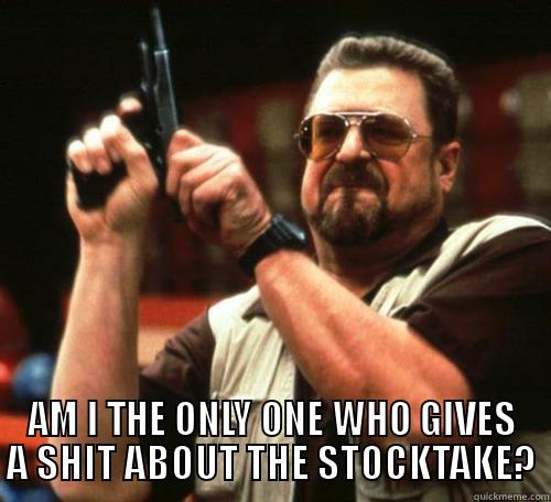  AM I THE ONLY ONE WHO GIVES A SHIT ABOUT THE STOCKTAKE? Misc