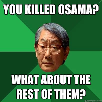 You Killed OSAMA? What about the rest of them?  High Expectations Asian Father