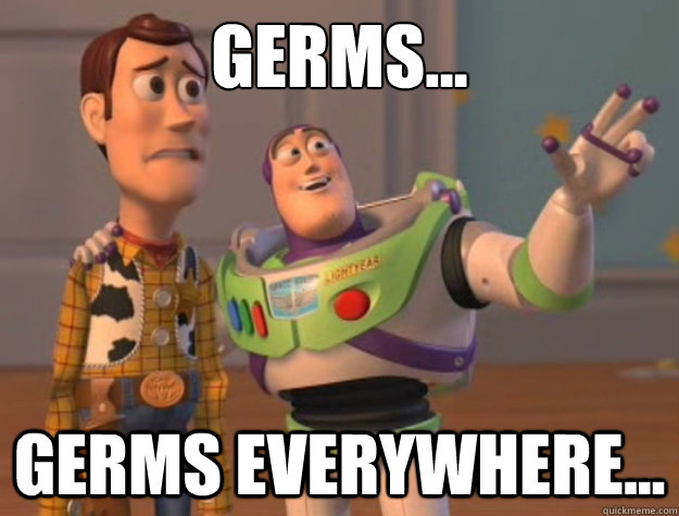 Germs... Germs everywhere...  Buzz Lightyear