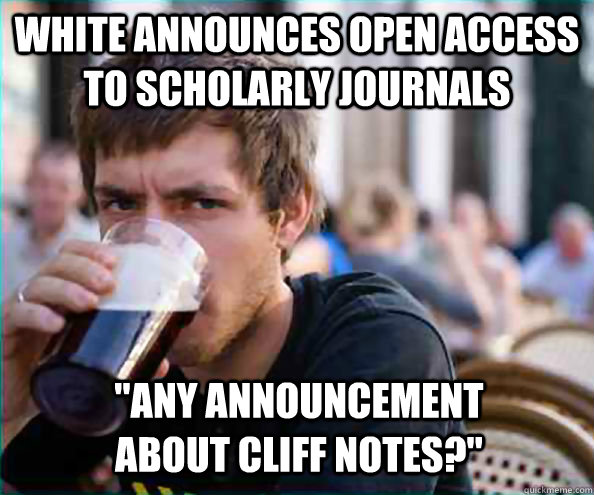 White announces open access to scholarly journals 