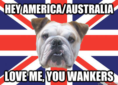 Hey America/Australia Love me, you wankers  EDL BULLDOG