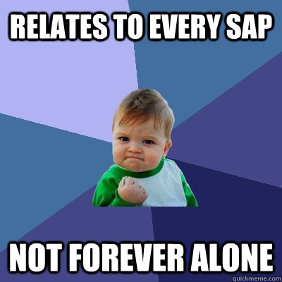 Relates to every SAP Not forever alone  Success Kid