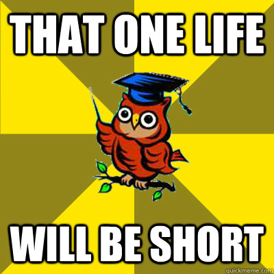 that one life will be short  Observational Owl