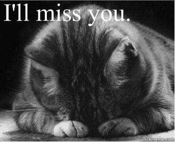 I'll miss you. - I'll miss you.  Misc