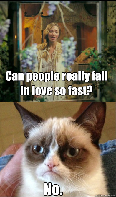 Can people really fall in love so fast? No. - Can people really fall in love so fast? No.  Grumpy Cat Cosette