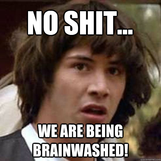 No shit... We are being brainwashed!  conspiracy keanu