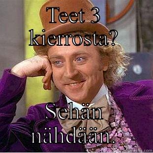 TEET 3 KIERROSTA? SEHÄN NÄHDÄÄN. Condescending Wonka