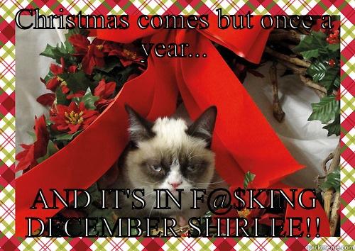 CHRISTMAS COMES BUT ONCE A YEAR... AND IT'S IN F@$KING DECEMBER SHIRLEE!! merry christmas