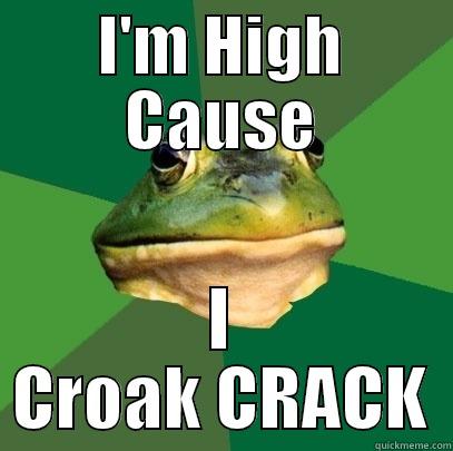 I'M HIGH CAUSE I CROAK CRACK Foul Bachelor Frog