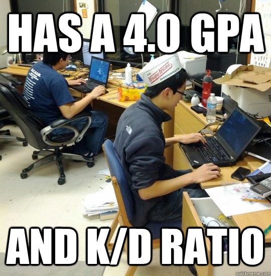 Has a 4.0 gpa and k/d ratio - Has a 4.0 gpa and k/d ratio  asian gamer