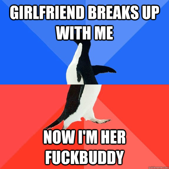 Girlfriend breaks up with me Now i'm her fuckbuddy  Socially Awkward Awesome Penguin