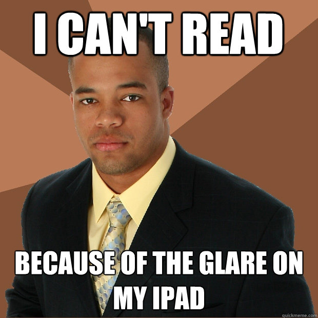 I can't read because of the glare on my ipad  Successful Black Man