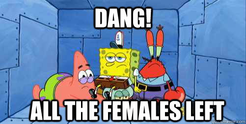 DANG! ALL THE FEMALES LEFT  Spongebob