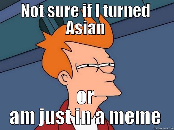 NOT SURE IF I TURNED ASIAN OR AM JUST IN A MEME Futurama Fry