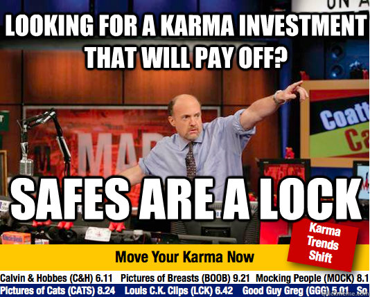 Looking for a karma investment that will pay off? Safes are a lock  Mad Karma with Jim Cramer