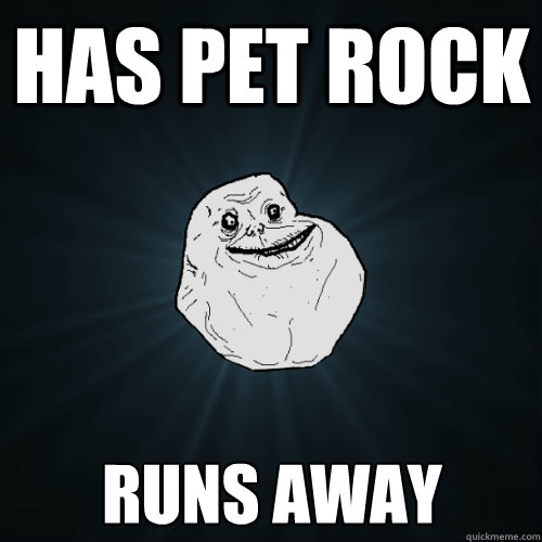 has pet rock runs away - has pet rock runs away  Forever Alone