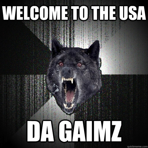 welcome to the usa da gaimz   Insanity Wolf