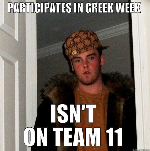 PARTICIPATES IN GREEK WEEK ISN'T ON TEAM 11 Scumbag Steve