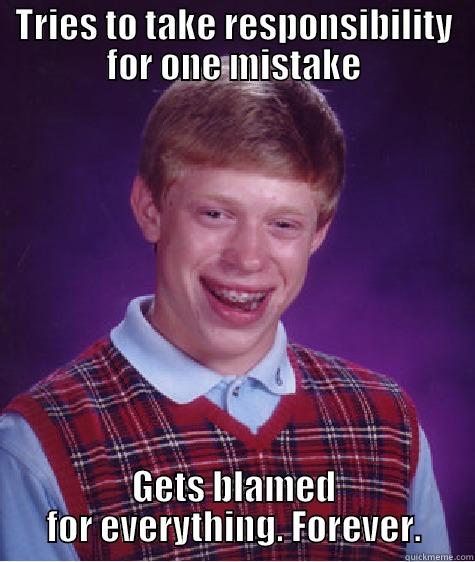 Dan luck Brian - TRIES TO TAKE RESPONSIBILITY FOR ONE MISTAKE GETS BLAMED FOR EVERYTHING. FOREVER. Bad Luck Brian