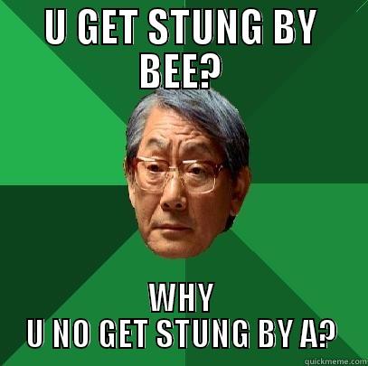 U GET STUNG BY BEE? WHY U NO GET STUNG BY A? High Expectations Asian Father