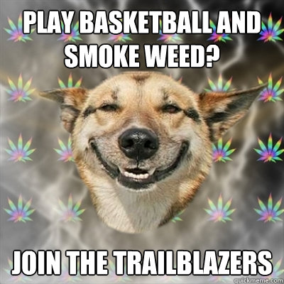 Play Basketball and smoke weed? Join the Trailblazers  Stoner Dog