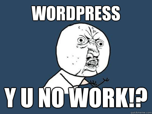 wordpress y u no work!? - wordpress y u no work!?  Y U No