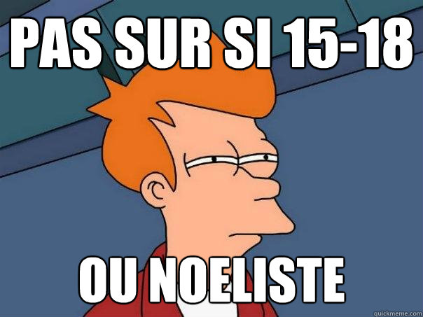 pas sur si 15-18 ou Noeliste  Futurama Fry