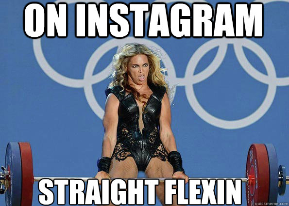 On instagram straight flexin  