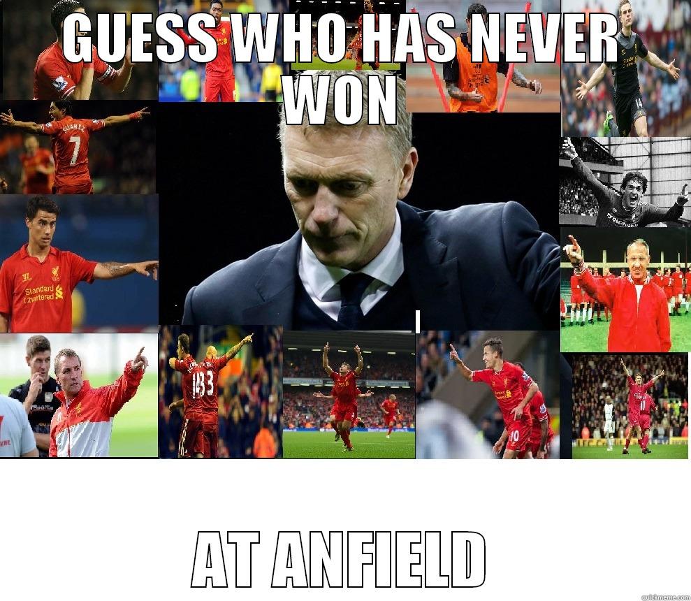 DAVID MOYES' STUPID RECORDS - GUESS WHO HAS NEVER WON AT ANFIELD Misc