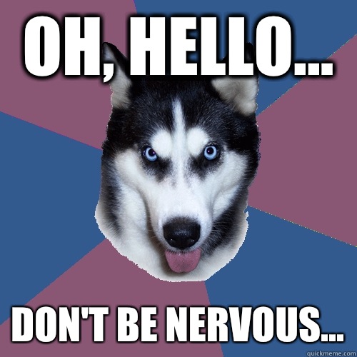 Oh, hello... Don't be nervous...  Creeper Canine