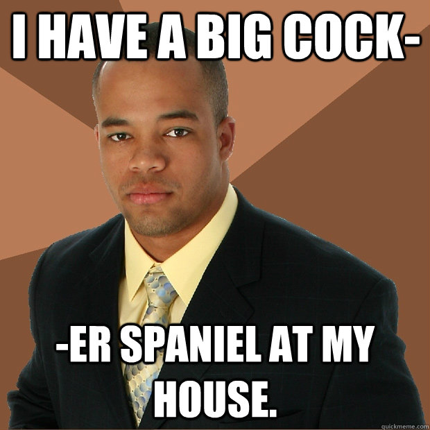 I have a big cock- -er Spaniel at my house.   Successful Black Man